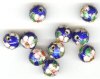 10 10mm Royal Blue Cloisonné Round Beads